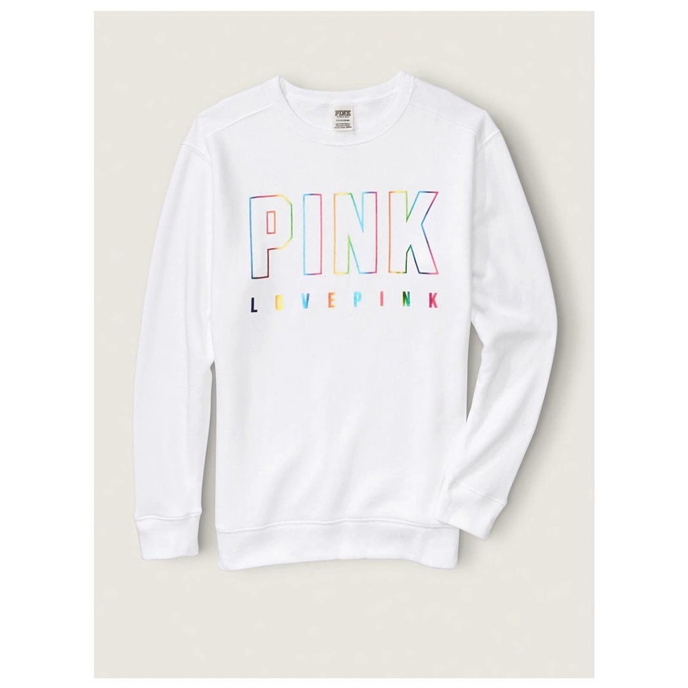 NIP VS PINK Rainbow Foil Crew & Cotton Leggings - Picture 3 of 10